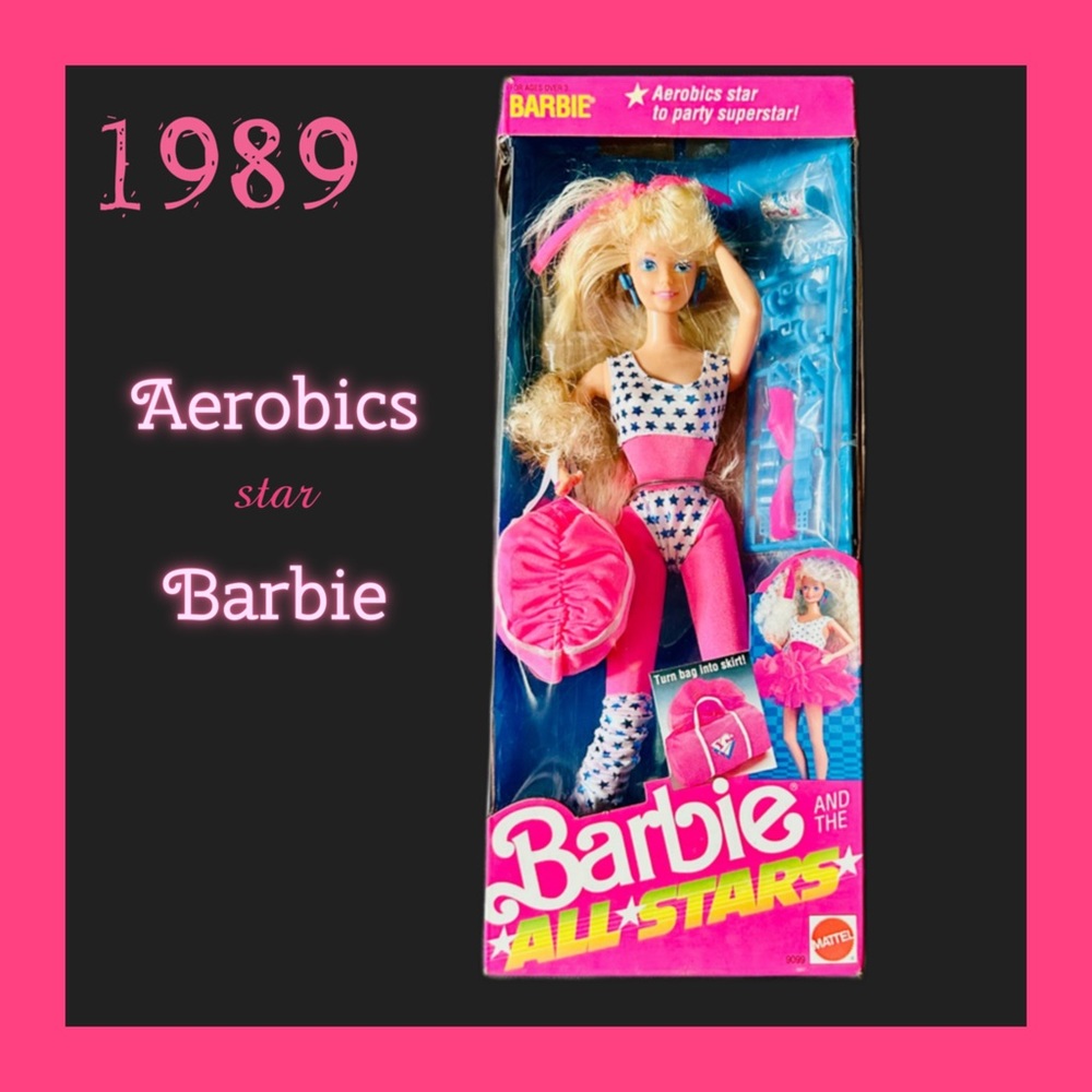 Lot of 2   1989 Aerobics star Barbie  Barbie All Stars